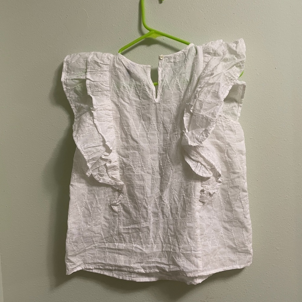 White Ruffled Blouse - Picture 2 of 3